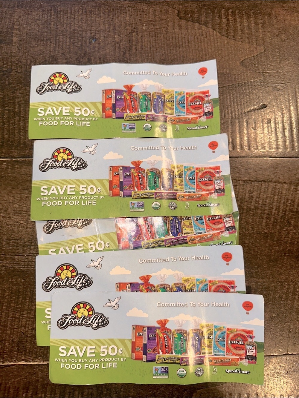 Ezekiel bread coupons set of 5